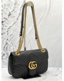 GUCCI GG MARMONT SMALL CALFSKIN MATELASSE LEATHER SLING BAG IN GHW