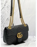 GUCCI GG MARMONT SMALL CALFSKIN MATELASSE LEATHER SLING BAG IN GHW