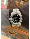 (LIKE NEW) 2017 ROLEX GMT-MASTER ll DATE REF 116710LN UPGRADE SPRITE 40MM AUTOMATIC WATCH -FULL SET-