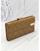 GUCCI LONG FLAP WALLET IN CARAMEL BROWN GUCCISSIMA LEATHER