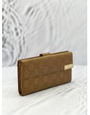 GUCCI LONG FLAP WALLET IN CARAMEL BROWN GUCCISSIMA LEATHER