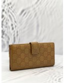 GUCCI LONG FLAP WALLET IN CARAMEL BROWN GUCCISSIMA LEATHER