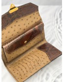 LOUIS VUITTON LIMITED SPECIAL EDITION MAJESTUEUX LONG WALLET IN LIZARD, OSTRICH, PYTHON LEATHER / MONOGRAM CANVAS