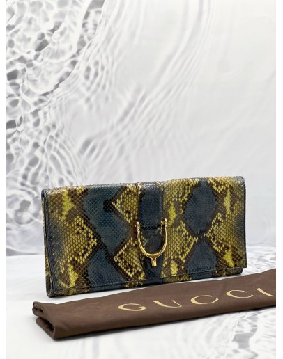 GUCCI PYTHON LEATHER DINNER CLUTCH BAG 