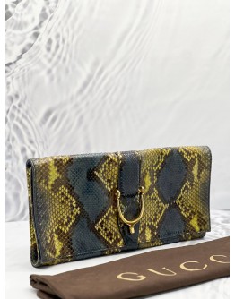 GUCCI PYTHON LEATHER DINNER CLUTCH BAG 