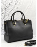 MICHAEL KORS SUTTON BLACK SAFFIANO LEATHER HANDLE BAG 