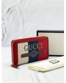 (UNWORN) GUCCI LOGO PRINT TRICOLOR WEB STRIPE CANVAS WALLET