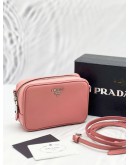 PRADA 1NF674 MINI SAFFIANO CROSSBODY BAG IN PINK SAFFIANO LEATHER -FULL SET-