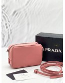 PRADA 1NF674 MINI SAFFIANO CROSSBODY BAG IN PINK SAFFIANO LEATHER -FULL SET-