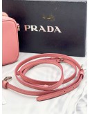 PRADA 1NF674 MINI SAFFIANO CROSSBODY BAG IN PINK SAFFIANO LEATHER -FULL SET-