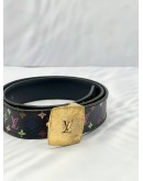 LOUIS VUITTON BLACK MULTICOLOUR MONOGRAM CANVAS BELT 