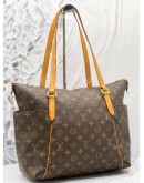 LOUIS VUITTON TOTALLY MM TOTE BAG IN BROWN MONOGRAM CANVAS WITH ZIPPED 