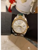 (BRAND NEW) 2024 ROLEX DATEJUST 41 REF 126333 HALF 18K 750 YELLOW GOLD 41MM AUTOMATIC WATCH -FULL SET-