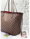 LOUIS VUITTON NEVERFULL MM DAMIER EBENE CANVAS BAG