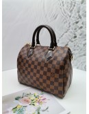 LOUIS VUITTON SPEEDY BANDOULIERE 25 DAMIER EBENE CANVAS BAG