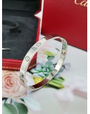 CARTIER LOVE BRACELET 18K WHITE GOLD SIZE 19 FULL SET