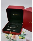 CARTIER LOVE BRACELET 18K WHITE GOLD SIZE 19 FULL SET