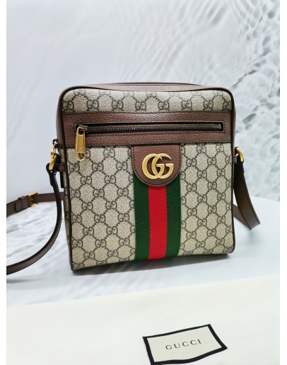 GUCCI GG SUPREME OPHIDIA MESSENGER BAG