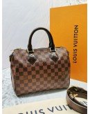 LOUIS VUITTON SPEEDY BANDOULIERE 25 DAMIER EBENE CANVAS BAG