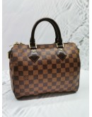 LOUIS VUITTON SPEEDY BANDOULIERE 25 DAMIER EBENE CANVAS BAG