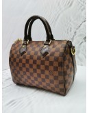 LOUIS VUITTON SPEEDY BANDOULIERE 25 DAMIER EBENE CANVAS BAG