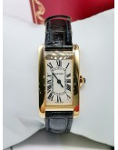 CARTIER TANK AMERICAINE 18K GOLD LADIES WATCH