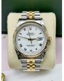 ROLEX DATEJUST REF16233 WHITE DIAL 36MM AUTOMATIC FULL SET