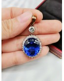 BLUE SAPPHIRE DIAMOND PENDENT