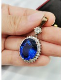 BLUE SAPPHIRE DIAMOND PENDENT