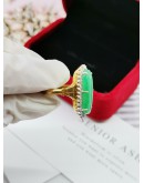 JADE DIAMOND YELLOW GOLD RIN