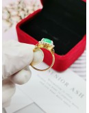 JADE DIAMOND YELLOW GOLD RIN