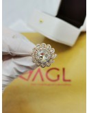 DIAMOND ROUND ROSE RING