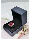 DIAMOND WHITE GOLD RING WITH 17.5CT RUBY  
