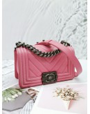 CHANEL SMALL BOY CHEVRON FLAP BAG SHW