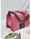 CHANEL SMALL BOY CHEVRON FLAP BAG SHW