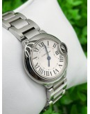 CARTIER BALLON BLEU LADIES WATCH 29MM QUARTZ FULL SET