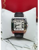 CARTIER SANTOS 100 UNISEX WATCH REF 20106X8 35MM AUTOMATIC FULL SET