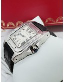 CARTIER SANTOS 100 UNISEX WATCH REF 20106X8 35MM AUTOMATIC FULL SET