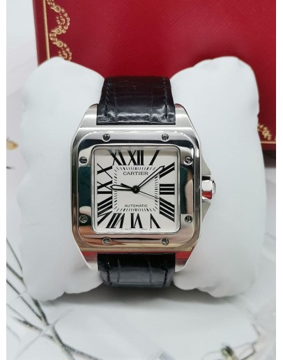 CARTIER SANTOS 100 UNISEX WATCH REF 20106X8 40MM AUTOMATIC FULL SET