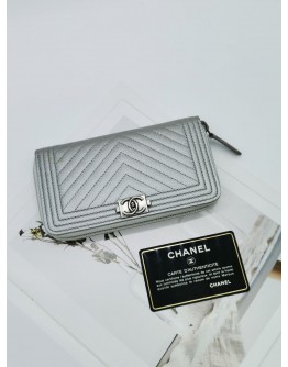 CHANEL CAVIAR LEATHER WALLET FULL SET