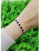 WHITE GOLD DIAMOND BLUE SAPPHIRE BRACELET 