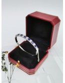 WHITE GOLD DIAMOND BLUE SAPPHIRE BRACELET 