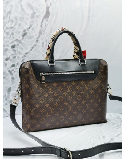 LOUIS VUITTON PORTE DOCUMENTS JOUR MONOGRAM MACASSAR BRIEFCASE