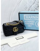 GUCCI GG MARMONT MINI MATELASSE CALFSKIN LEATHER SHOULDER BAG -FULL SET-