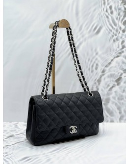 CHANEL MEDIUM CLASSIC CAVIAR LEATHER DOUBLE FLAP BAG