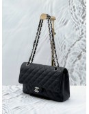 CHANEL MEDIUM CLASSIC CAVIAR LEATHER DOUBLE FLAP BAG