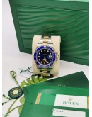 ROLEX SUBMARINER DATE 18K GOLD BLUE DIAL REF116613LB WATCH 40MM AUTOMATIC FULL SET