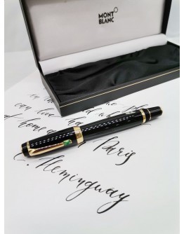 MONTBLANC 14K GOLD WITH EMERALD STONE FOUNTAIN PEN 