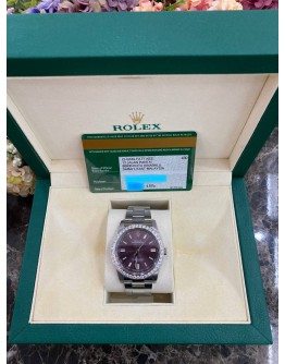 ROLEX OYSTER PERPETUAL PURPLE DIAL REF 116000 36MM AUTOMATIC UNISEX WATCH -FULL SET-