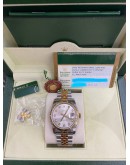 ROLEX OYSTER PERPETUAL DATEJUST 18K YELLOW GOLD DIAMOND DIAL REF 116233 36MM AUTOMATIC WATCH